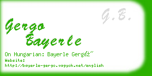 gergo bayerle business card